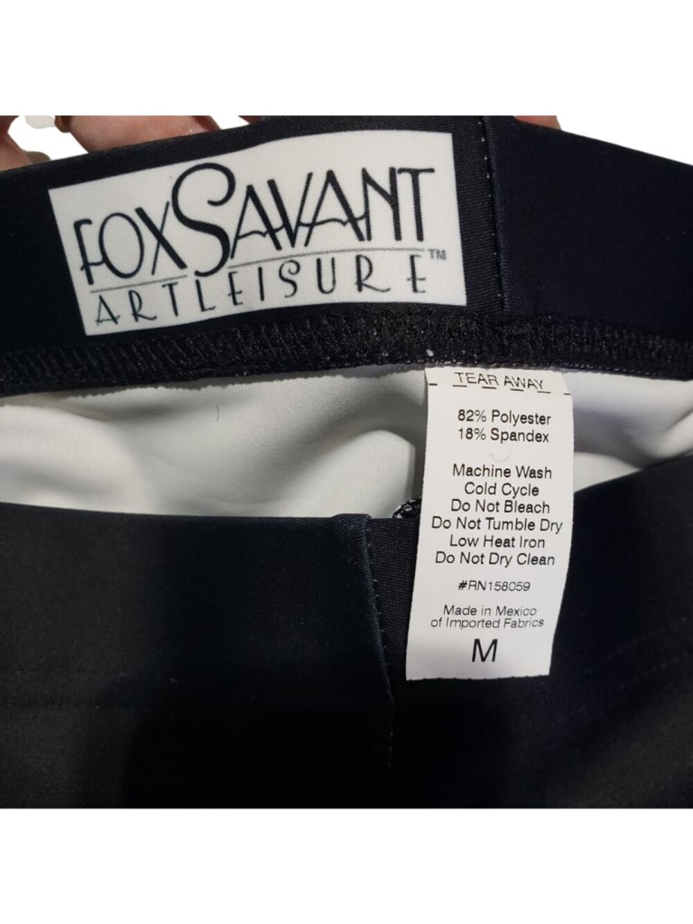Fox Savant Artleisure Black White Art to Wear Crown Print Gothic Yoga Pants M - Picture 3 of 7